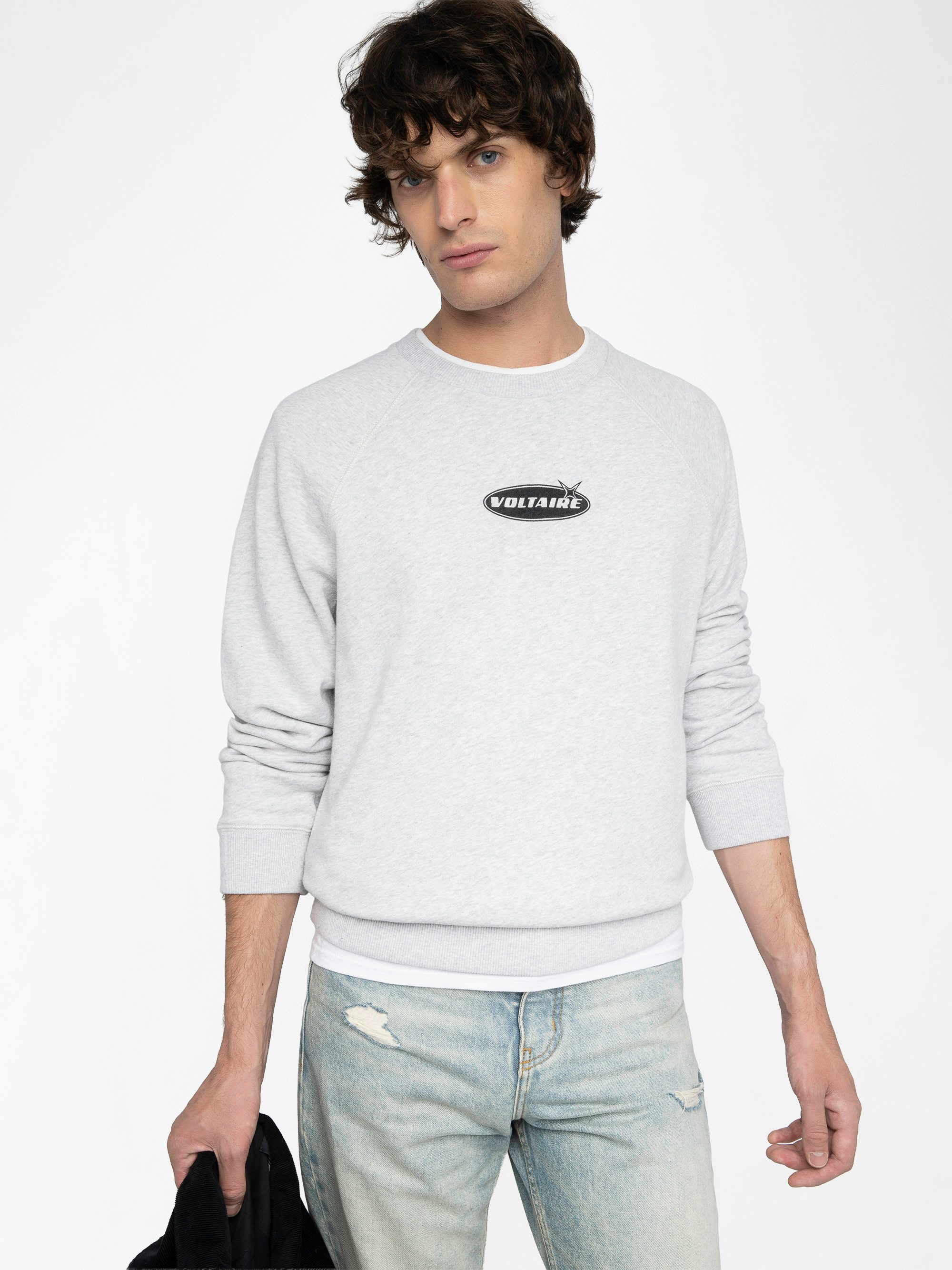 Uppy Sweatshirt - Round neck sweatshirt adorned with a signature badge at the front.